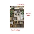 Solid Wood Bookcase Wall Units for Livingroom