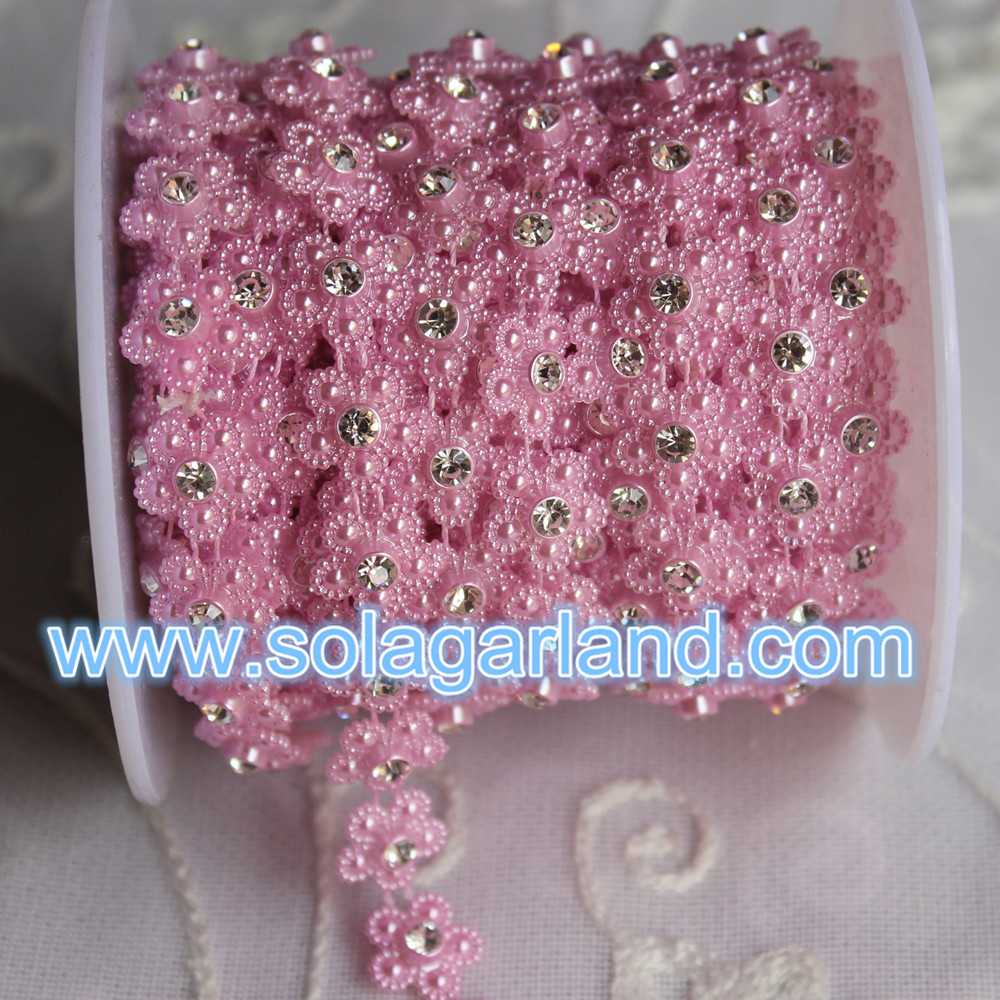 Rhinestone Flower Ribbon