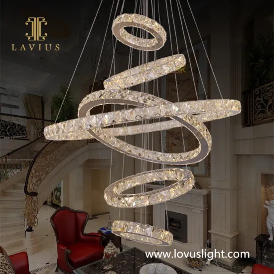 High luxury shopping mall custom crystal chandelier Hall decoration custom chandelier Gold silver project custom chandelier