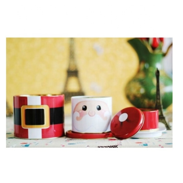 DADI Christmas Cartoon Design Round Gift Tin Box