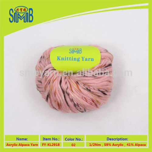 sgs quality yarn manufacturer shingmore bridge wholesale alpaca acrylic mixed yarn for hand knitting