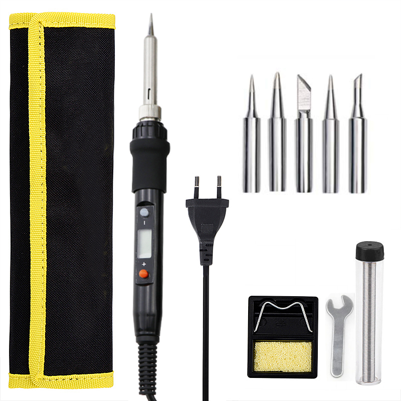 80W LCD Adjustable Temperature Soldering Iron Welding Repair Tools