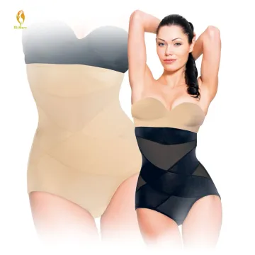 Ice Silk Breathable Mesh High Waist Tummy Control Shapewear Thong Panties