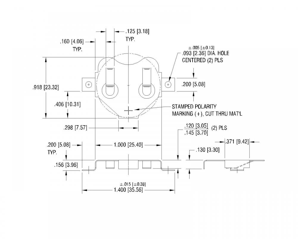 Battery Contacts 24mm SMT COIN CELL CLIP BS-M-SN-R-3006