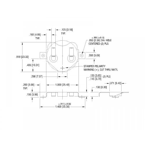 Battery Contacts 24mm SMT COIN CELL CLIP BS-M-SN-R-3006