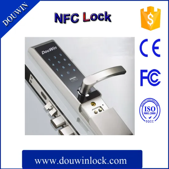 New design keypad self locking handle door lock with NFC