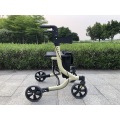 Aluminum rollator walker with shopping bag