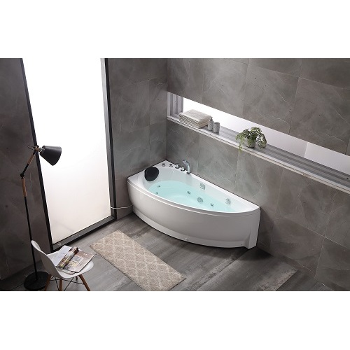 Space-Saving One Person Acrylic Whirlpool Massage Bathtub