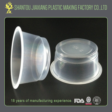 Eco-friendly clear disposable plastic cup 100ml