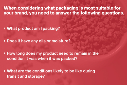 What are the main requirements for pet food packaging?