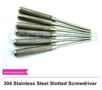 Non-magnetic 304 Stainless Steel Slotted Screwdriver,SS Phillips Screwdriver