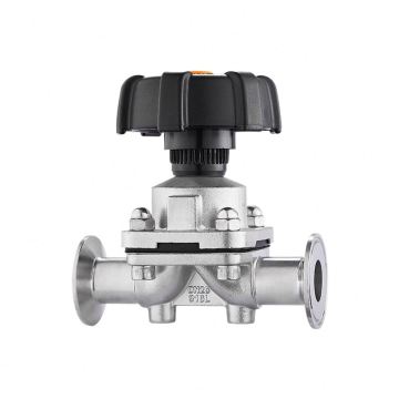 Sanitary Stainless Steel 316L Clamp Pneumatic 3 Way Diaphragm Valve
