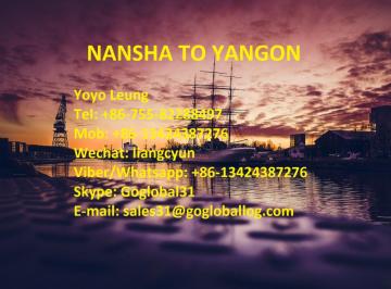 Guangzhou Nansha Sea Freight to Burma Yangon