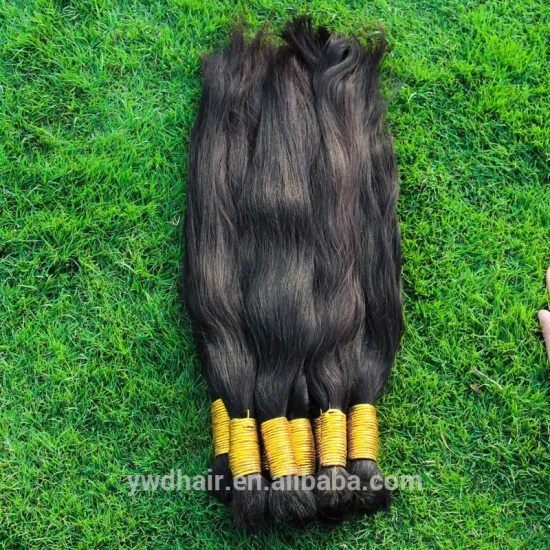 30-100cm Grade 8A Russian Cheap Virgin Hair Bulk Straight Human Hair Bulk Ponytail Virgin Hair Natural Brown Color