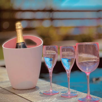 3L LOGO Custom Acrilic Plastic Plastic Champagne White Ice Secket