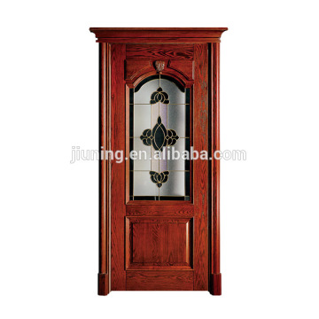 Cheap solid wood door with carving
