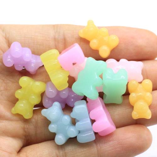 Hottest Gummy Bear Resin Cabochon Beads Animal Figurines Flatback Miniature for Accessories Accessories Keychain Ornament