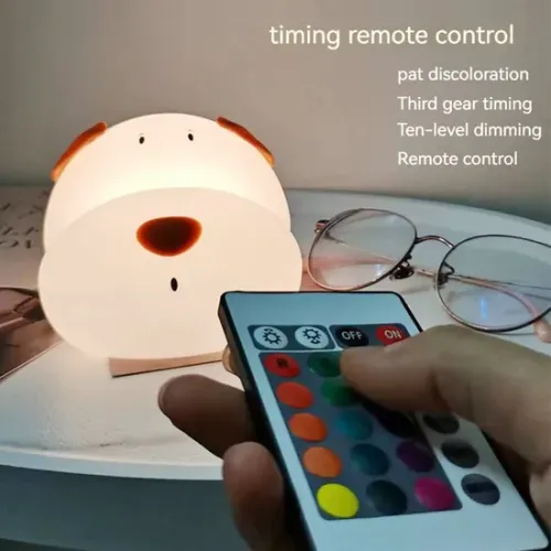 Очаровательный силиконовый ночной свет с красочным таймером