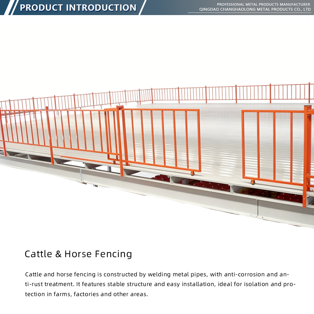 Rust-Proof Metal Farm Fence with Vertical Guardrails x