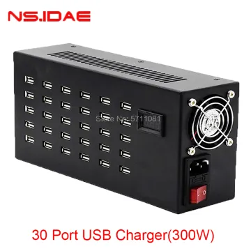 30Port Multi-Protocol Fast USB Charger 300W