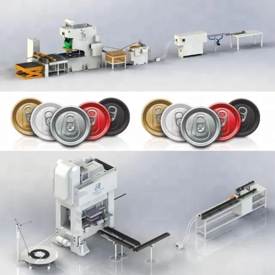 Fish tin can easy open end production line