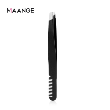 Professional Stainless Steel Eyebrow and Eyelash Tweezers with Comb