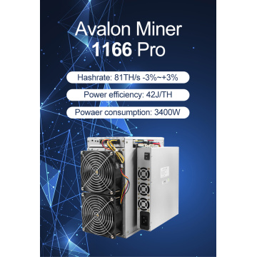 ASIC 블록체인 채굴기 Avalon A1166pro 81Th/s