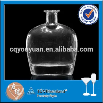 Crystal clear 500ml xo glass bottle/gin glass bottle