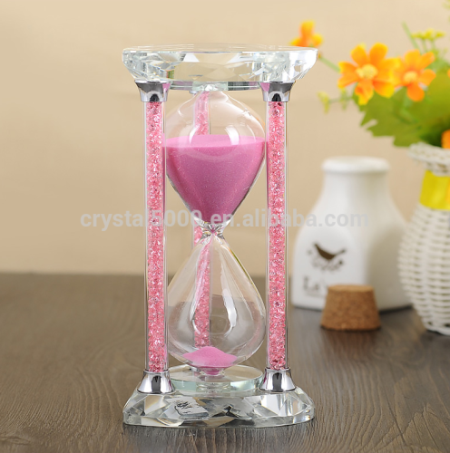 2016 new design custom empty refillable crystal hourglass