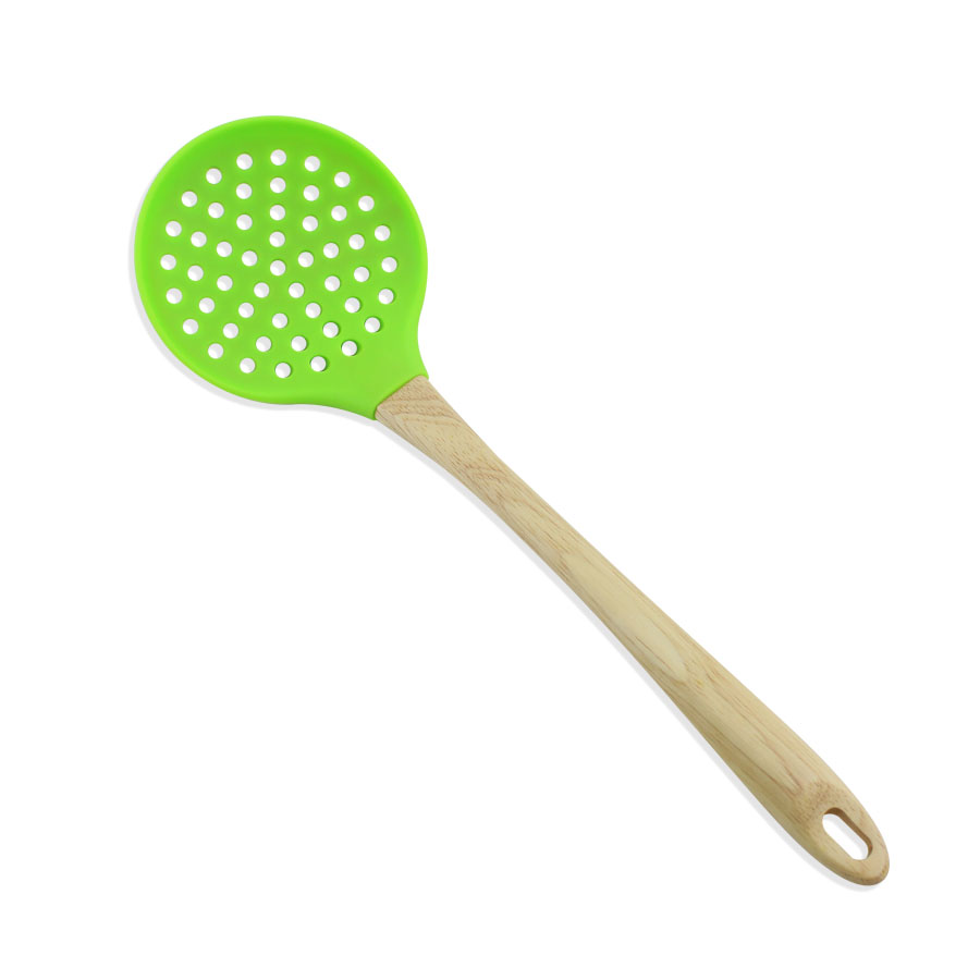 7pcs silicone utensils with wood handle