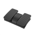 Split type ergonomic design adjustable plastic footrest