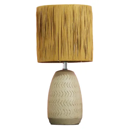 Contemporary Artistic Weavers Vase Table Lamp with Lafite Lampshade