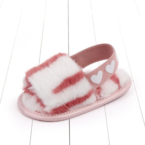 Toddlers Fur Sandals for 0-12 Months Baby