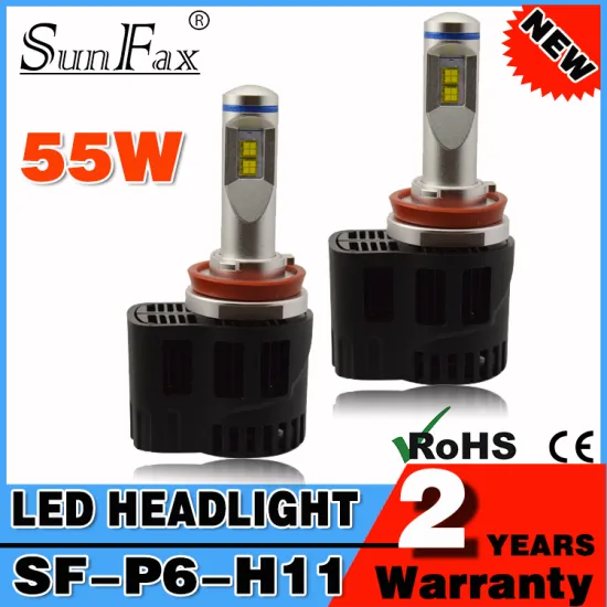 Best price P6 led headlight 12v 55w 5500lm H8 H9 H10 H11 led lighting headlight bulbs auto fog lamp with canbus