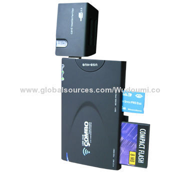 Wireless Card Reader with Wi-Fi, Wireless Hub and 2-in-1 Function