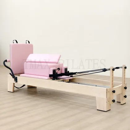 Pilates Reformer Commercial Maple Studio Wood Pink Pilates Reformer Bed