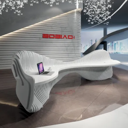 Open-Concept Spacious Office Vibe Reception desk