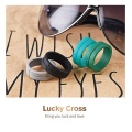 Latest Debossed Cross Cool Fashion Silicone Round Rings