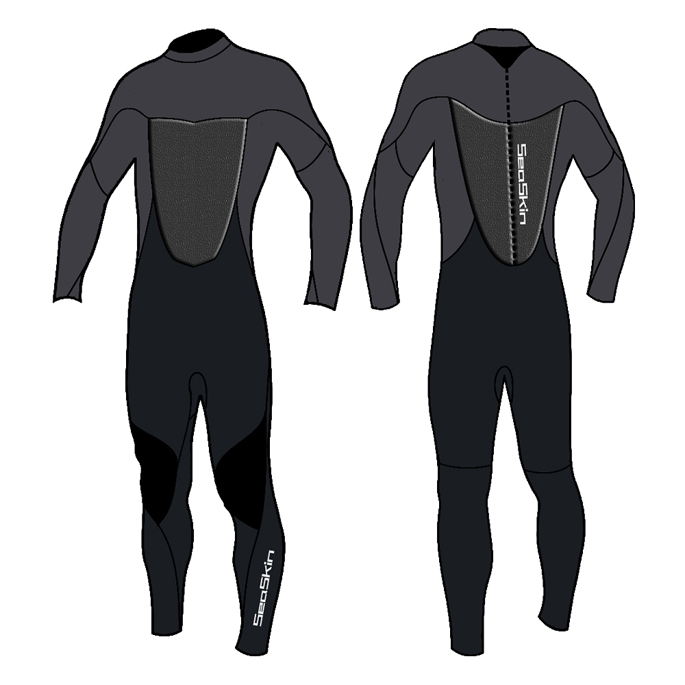 Seaskin Herren Back Zip Fullsuit Tauchen Neoprenanzüge