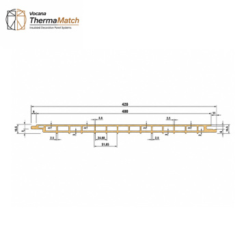 Wide Indoor Ceiling Aluminum Profile