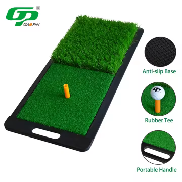 Dual-Turf Golf Mat with Anti-Slip Base