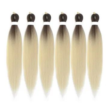 Wholesale ombre color synthetic hair ez braid private label pre stretched braiding hair bulk