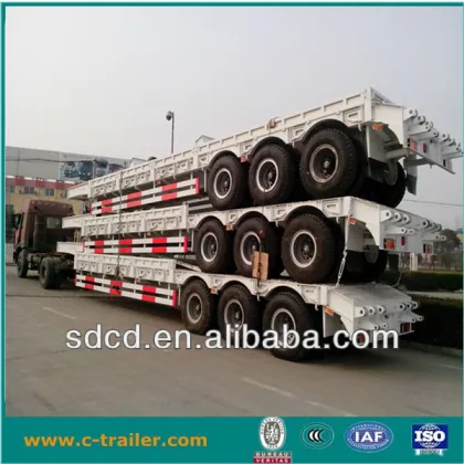 Chengda 60 tons 3 axles low bed low boy trailers