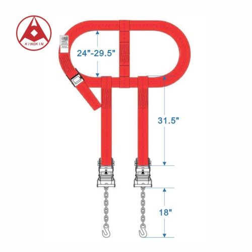 Car Carrier Wheel Basket Straps na may Chain Hooks