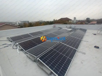 HQ Mount East-West Dual-Orientation Ballasted Flat Roof Solar System