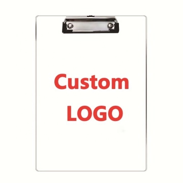 Transparent Acrylic Clipboard with Customized School Office Stationery Logo A4 Printing