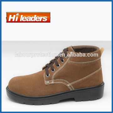 safety boots with cow suede leather upper