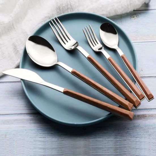 Imitation Marbling Stainless Steel Tableware Set