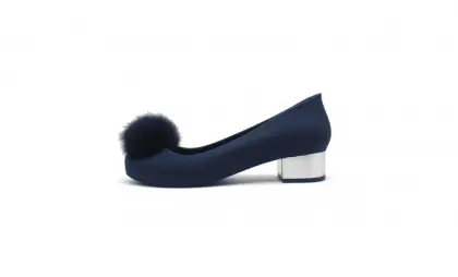 Faux Fur Ladies plastic shoes