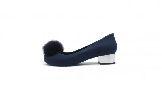 Faux Fur Ladies plastic shoes